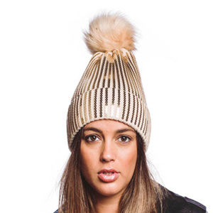 Sparky Sequin Beanie With Pom-pom